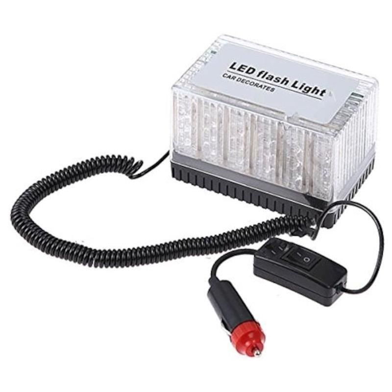 Girofar 12V, h95, LED, rosu-albastru, prindere cu magnet HS-51056C