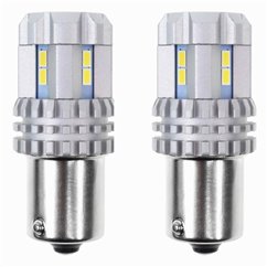 Set 2 becuri semnalizare 12 LED-uri, 12/24V, P21W, Canbus 02449 Amio