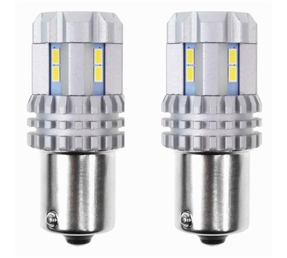 Set 2 becuri semnalizare 12 LED-uri, 12/24V, P21W, Canbus 02449 Amio