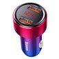 Incarcator Auto Baseus Magic 2xUSB QC 3.0 45W, cu voltmetru Aurora color, 29323