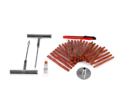 Kit reparatie cauciuc cu 30 snur vulcanizare si 4 dispozitive Amio 02829