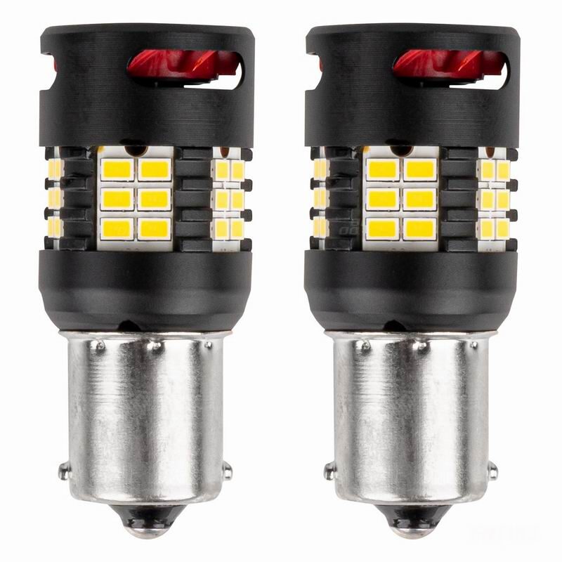 Set 2 becuri semnalizare, 24 LED-uri SMD3020, 12-24V, 1156 BA15S P21W, R10W, R5W, cu ventilator, Canbus, alb, Pro Series 03721 A