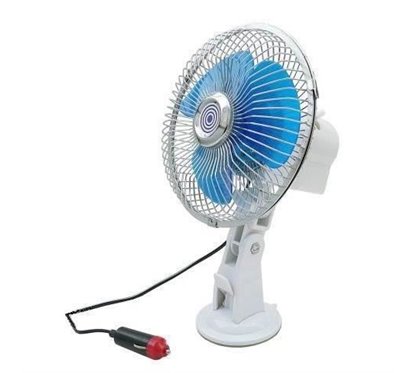 Ventilator 12V, fi18cm, metalic, prindere cu ventuza 42567 CarCo