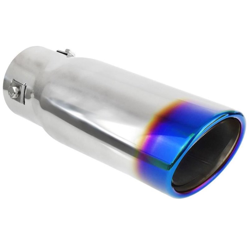 Ornament toba interior fi36(60), exterior 86x66, L204 oval, crom cu albastru, 021BLC 02353 Amio