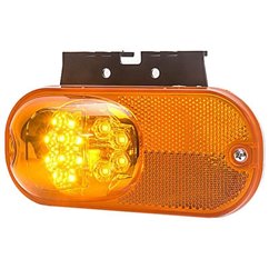 Lampa gabarit 159x74, LED, cu semnalizare, suport, galbena, W161 1152 Was