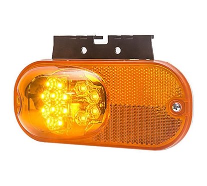 Lampa gabarit 159x74, LED, cu semnalizare, suport, galbena, W161 1152 Was