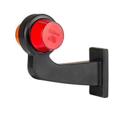 Lampa gabarit cu brat 192mm, cu cot, galben cu rosu, LED tip NEON, stanga, LD 2625 Horpol