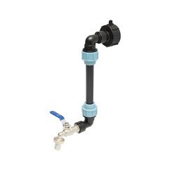 Robinet scurgere bazin IBC, fi60mm, 3/4', cu prelungire 250mm, EW86