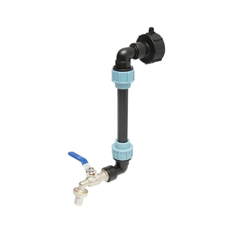 Robinet scurgere bazin IBC, fi60mm, 3/4', cu prelungire 250mm, EW86