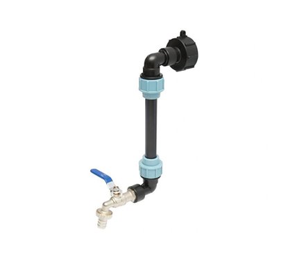 Robinet scurgere bazin IBC, fi60mm, 3/4', cu prelungire 250mm, EW86
