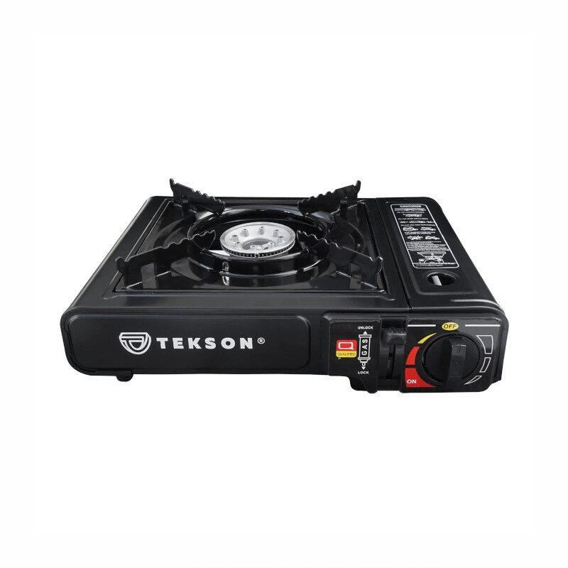 Aragaz portabil camping, aprindere automata, dubla alimentare butelie sau cartus gaz, 202097 Tekson Aragaz portabil camping, aprindere automata, dubla alimentare butelie sau cartus gaz, 202097 Tekson
