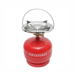 Butelie camping cu arzator, GPL, 4L, fi22.2 x h28.5cm neincarcata, rosie LW81