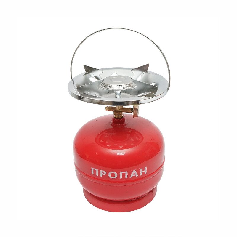 Butelie camping cu arzator, GPL, 4L, fi22.2 x h28.5cm neincarcata, rosie LW81