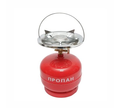 Butelie camping cu arzator, GPL, 4L, fi22.2 x h28.5cm neincarcata, rosie LW81