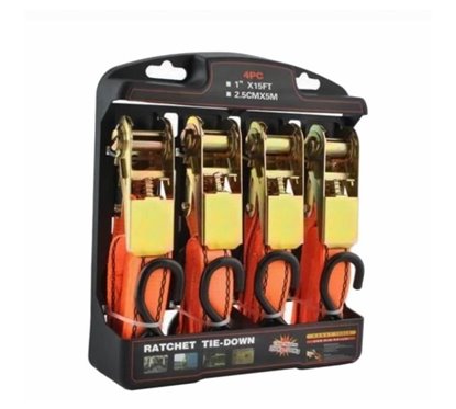 Chinga fixare marfa, 6m/25mm, 700kg, portocalie, 4 bucati/set L22