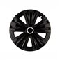 Set 4 capace roti 15inch, Glory, negru cu inel cromat, Jestic