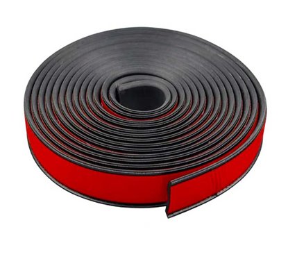 Cheder ornament protectie aripa, 45x7mm, tip L, negru, set 4 bucati x 1.6m, FS-7015