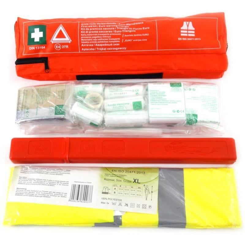 Set dotari obligatorii, trusa cu 1 triunghi si vesta, DIN13164 CombiPlus, Amio