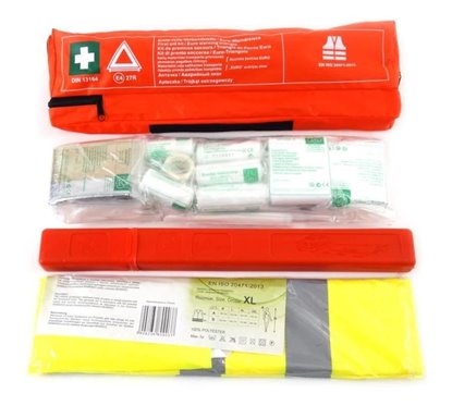 Set dotari obligatorii, trusa cu 1 triunghi si vesta, DIN13164 CombiPlus, Amio