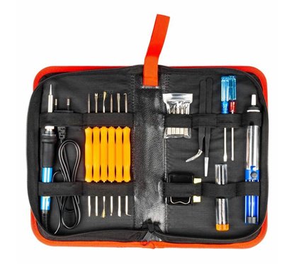 Set profesional pentru lipit, letcon, 60W, 200-450°, 20 piese, 03285 Amio
