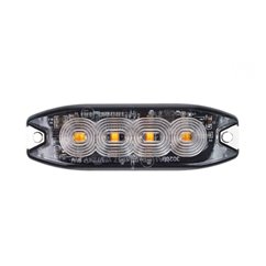 Proiector stroboscopic 4 LED-uri, 12-24V, 12W, galben, 98x30, Slim 02298 Amio