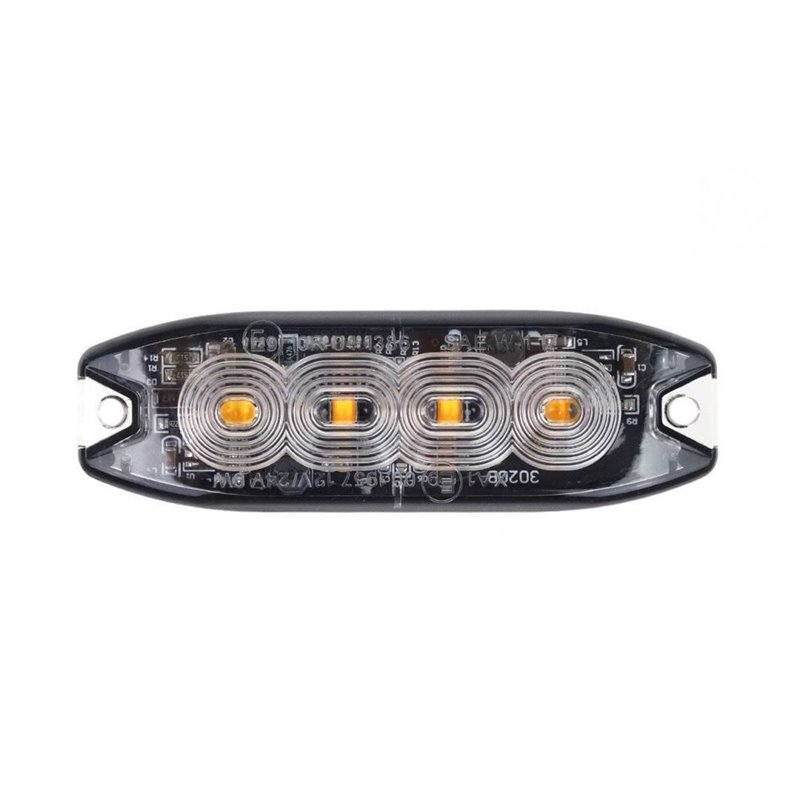 Proiector stroboscopic 4 LED-uri, 12-24V, 12W, galben, 98x30, Slim 02298 Amio Proiector stroboscopic 4 LED-uri, 12-24V, 12W, galben, 98x30, Slim 02298 Amio