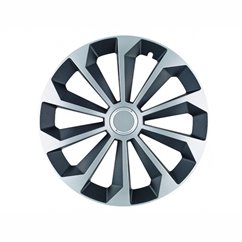 Set 4 capace roti 14inch, Fame II cu inel, grafit cu argintiu, Jestic
