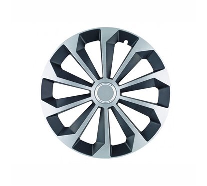 Set 4 capace roti 14inch, Fame II cu inel, grafit cu argintiu, Jestic