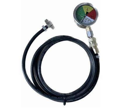 Manometru cu glicerina 16bar, pentru erbicidator, cu furtun de 2m cu mufa fluture, PPM062