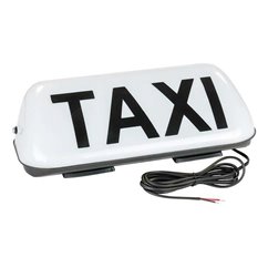 Caseta firma Taxi, LED, alba, cu magnet, fir 170cm, 86860 Carmotion
