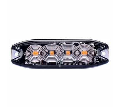 Proiector stroboscopic 4 LED-uri, 12-24V, 12W, galben, 98x31, Slim LW0037-2 TruckLed