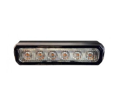 Proiector stroboscopic 6 LED-uri girofar, in grila, 128x28mm LW0032-ALR TruckLed