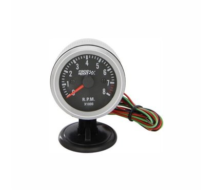 Ceas tahometru turatii, fi52mm, 12V, efect oglinda, BLCK544 RaceSport 