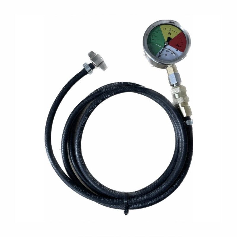 Manometru cu glicerina 25bar, pentru erbicidator, cu furtun de 2m cu mufa fluture, PPM063 Manometru cu glicerina 25bar, pentru erbicidator, cu furtun de 2m cu mufa fluture, PPM063