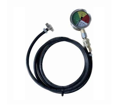 Manometru cu glicerina 25bar, pentru erbicidator, cu furtun de 2m cu mufa fluture, PPM063