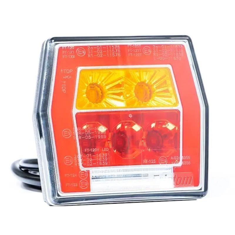 Lampa spate 99.6x93, 4 functii, iluminare numar, LED Neon, FT-122T Fristom Lampa spate 99.6x93, 4 functii, iluminare numar, LED Neon, FT-122T Fristom