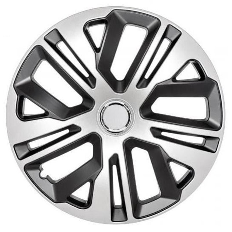 Capace roti 15'' Jestic Raven II cu inel, grafit cu argintiu Capace roti 15'' Jestic Raven II cu inel, grafit cu argintiu