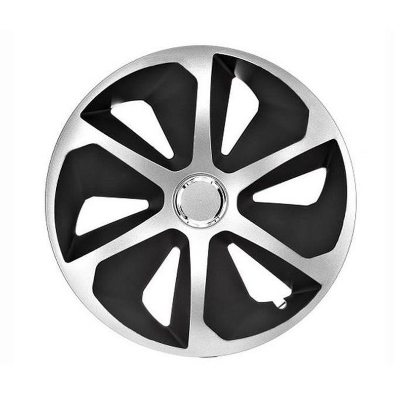 Capace roti 15'' Jestic Roco II cu inel, grafit cu argintiu Capace roti 15'' Jestic Roco II cu inel, grafit cu argintiu