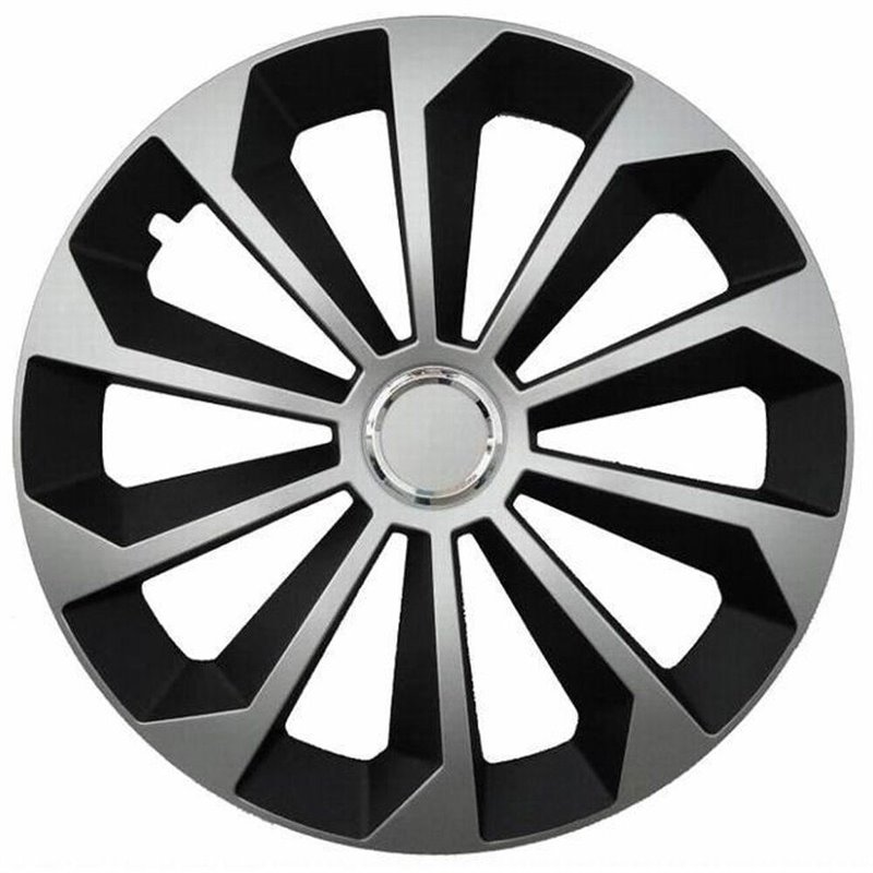 Capace roti 15'' pret/buc, Jestic Fame II cu inel, grafit cu argintiu Capace roti 15'' pret/buc, Jestic Fame II cu inel, grafit cu argintiu