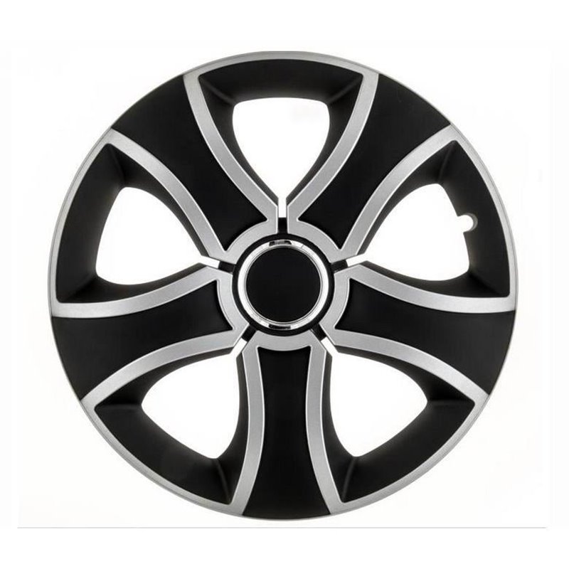 Capace roti 15" Jestic Bis II cu inel, grafit cu argintiu Capace roti 15" Jestic Bis II cu inel, grafit cu argintiu