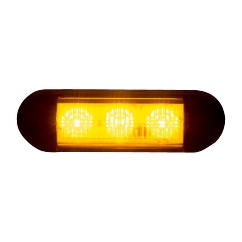 Proiector stroboscopic, LED, girofar grila,12-24V, 96x28, galben, LDO 2675 Horpol