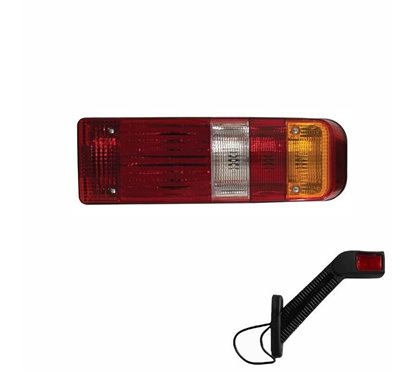 Lampa stop 371x129, 5 functii, cu fir, dreapta, cu lampa gabarit, 24V, 202019KB Ceray