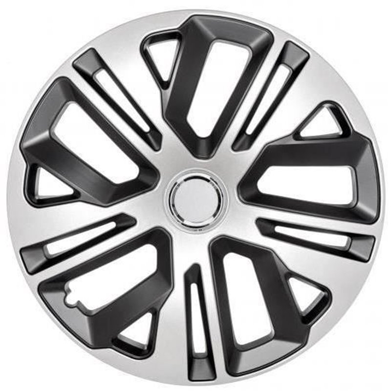 Capace roti 16'' Jestic Raven II cu inel, grafit cu argintiu Capace roti 16'' Jestic Raven II cu inel, grafit cu argintiu