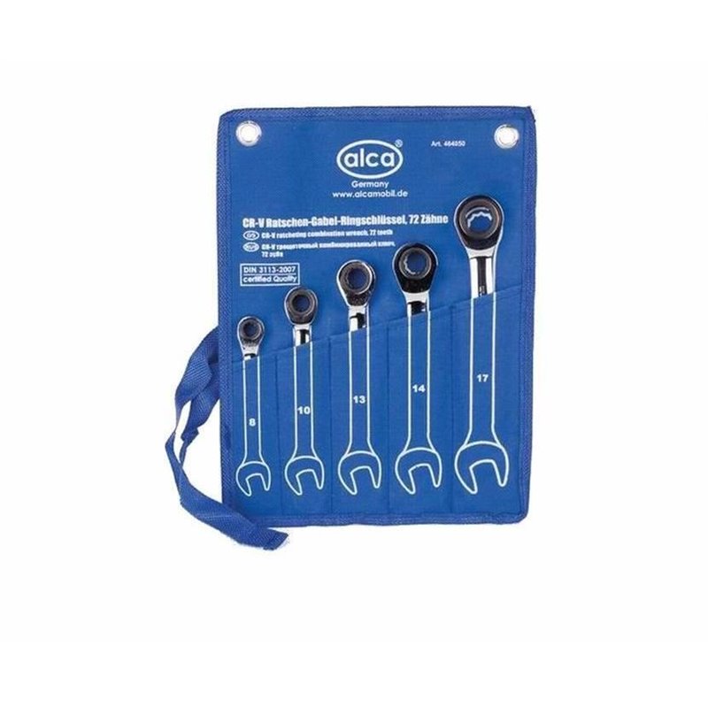 Chei combinate cu clichet 5 bucati 8-10-13-14-17mm 464.05 Alca Chei combinate cu clichet 5 bucati 8-10-13-14-17mm 464.05 Alca