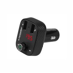 Modulator FM, MP3 cu 2 USB-uri 3.4A, cu handsfree si voltmetru 8-30V,  86326 Carmotion 
