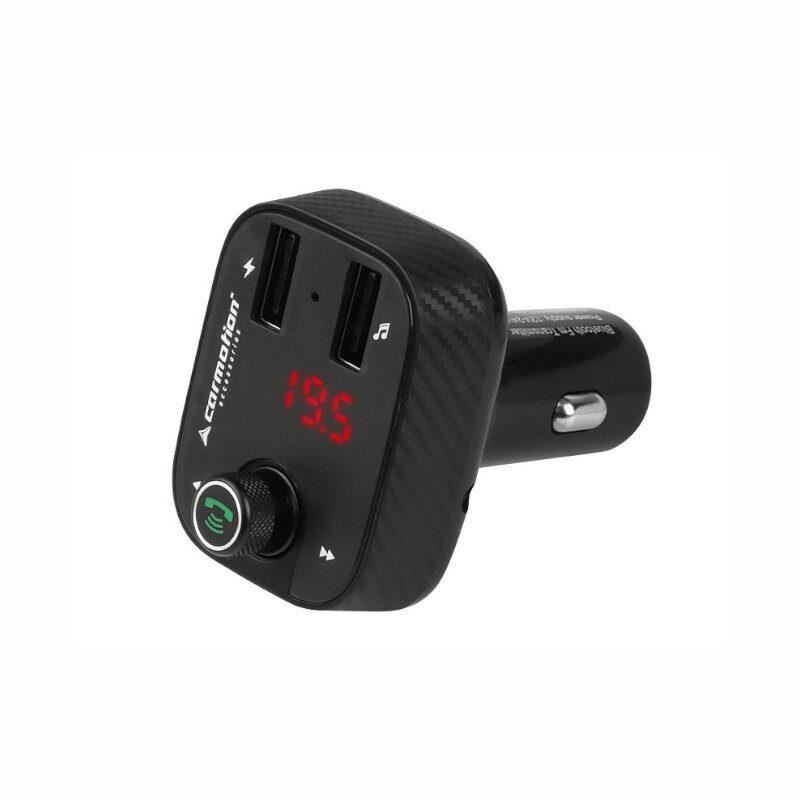 Modulator FM, MP3 cu 2 USB-uri 3.4A, cu handsfree si voltmetru 8-30V,  86326 Carmotion 