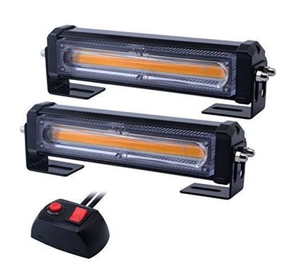 Lampa stroboscopica LED COB 160/40x40mm galbena, 2 bucati/set S316-1T2 Cob