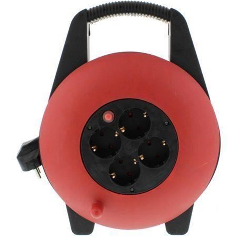 Prelungitor derulator cu 4 prize 10m, cu protectie EXTR-4S10M-1,5pbk-wl Well Prelungitor derulator cu 4 prize 10m, cu protectie EXTR-4S10M-1,5pbk-wl Well