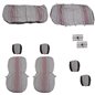 Set huse auto stofa, universale, negru, alb cu rosu DLZ54 Dealiz Set huse auto stofa, universale, negru, alb cu rosu DLZ54 Dealiz