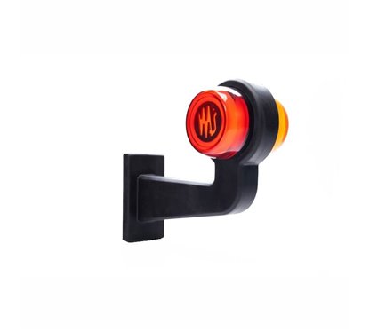 Lampa gabarit brat 149mm, cotit la 90°, galben cu rosu, LED Neon, dreapta, W74.4 LOGO 2263 P/II WAS
